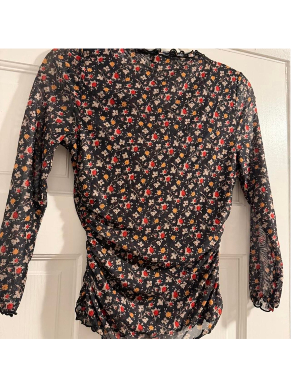 Natural Life floral mesh top, size XS - Picture 4 of 5